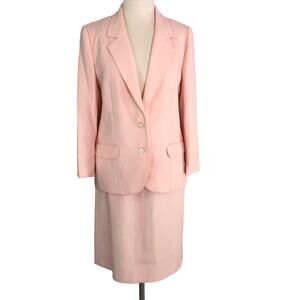 Haberdashery Career Skirt Suit Knee Length 2-Button Blazer Size 10 Vintage